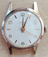 ADORA MENS WATCH - PROJECT/SPARES (1- JEWEL, CAL 1213) *BALANCE WHEEL DAMAGED* 