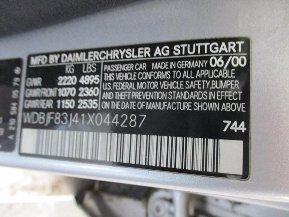 Mercedes-Benz E Class 2001 Airbag Assembly 2108600805 2982 — 第 4/4 张图片