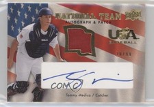 2008 Upper Deck USA Baseball National Team Blue Ink Jersey Tommy Medica Auto fm0