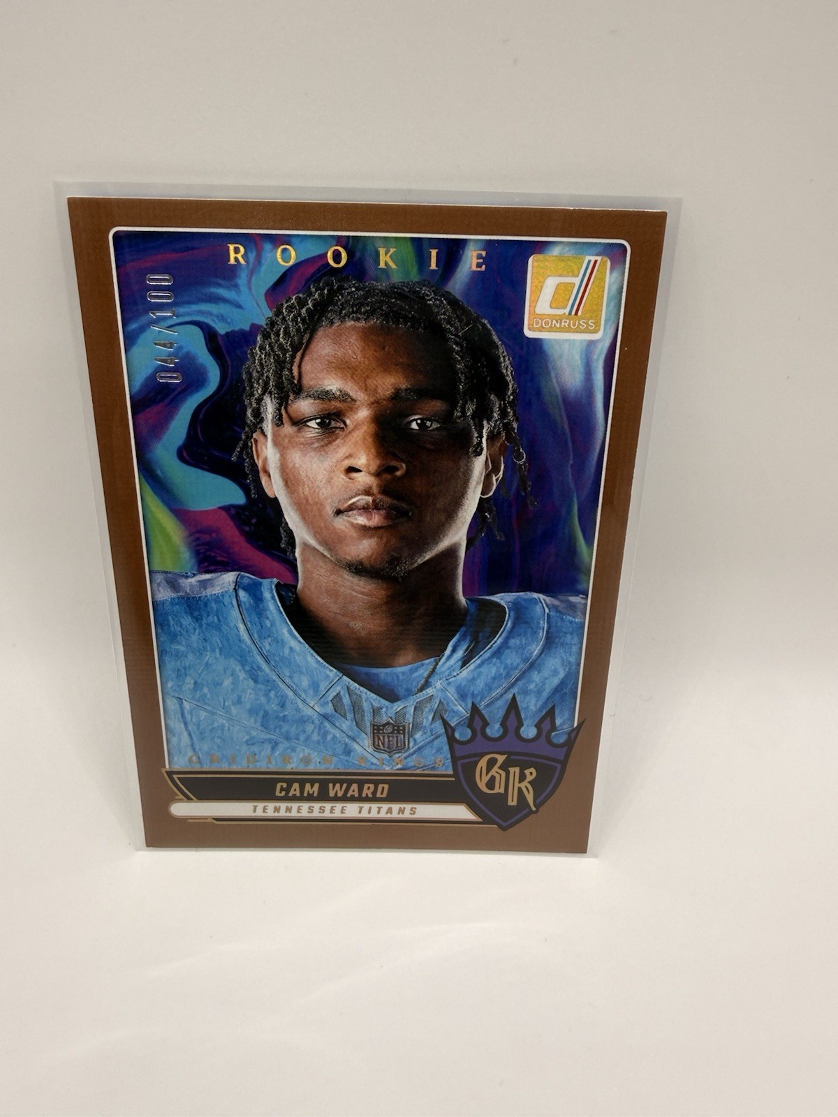 2025 Donruss Cam Ward Gridiron Kings Rookie Tennessee Titans 44/100