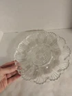 VTG ANCHOR HOCKING 12 Egg Plate 896 CLEAR Pattern WAVE/FAN 10" Diameter