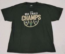 Milwaukee Bucks NBA Finals 2021 Champions Basketball Tee Adult Size XL