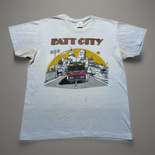 Vintage 80s Fatt City Bloomington MN Funk Album Paper Thin Music Shirt Large - Image 1