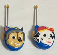 ekids Paw Patrol Chase and Marshall Character 2-way Radios Walkie Talkies Rare