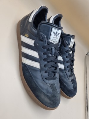 Adidas Originals Samba OG schwarz weiß Gummisohle Turnschuhe Größe 9 UK B75807