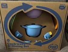 Green Toys 27 Piece Cookware  Dining Set Kids Pretend Play Kitchen Playset New