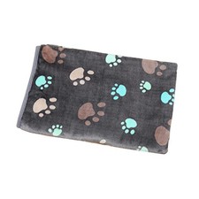 Blankets Super Soft  Warm Fleece Flannel Pet 23x16 Inch Pack of 1 Grey Paw
