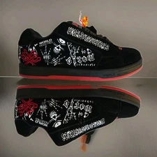 Men's World Industries Bones Skate Shoes  -  Black/Red