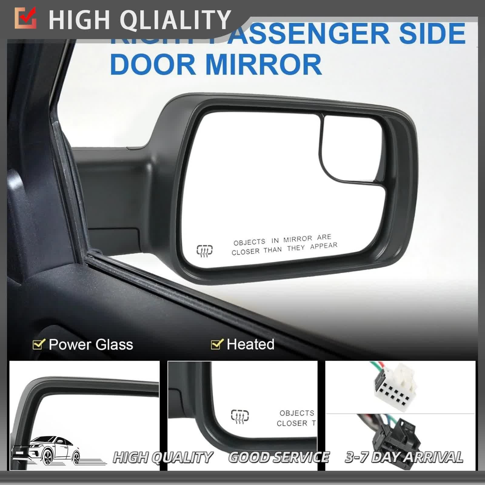 Heated Mirror w/Power Fold Signal Light Right For 2019-2024 Ram 1500 68276500AH thumbnail 4