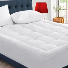 RV King Mattress Topper - Extra Thick Cooling Mattress Pad Cover for Back Pain -