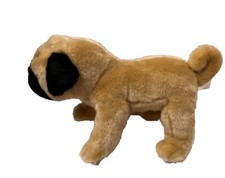 Demdaco Pug Puppy Dog Tan Plush Stuffed Animal Toy Gift 10 Inch