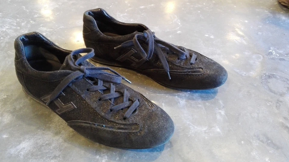 456 SNEAKERS TENNIS HOGAN NOIR T F 39 EN BON ETAT - Photo 4/4
