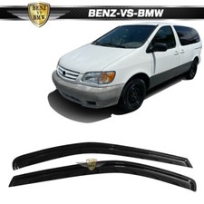 Fits 98-03 Toyota Sienna Window Visors Sun Guard Rain Deflector Vent 2pc Acrylic Fits 98-03 Toyota Sienna Window Visors Sun Guard Rain Deflector Vent 2pc Acrylic