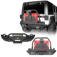 Front Rear Bumper or Full Set w/Tire Carrier for Jeep Wrangler JK 07-18 Steel