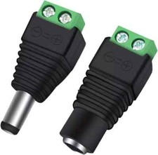 50pcs Male  50pcs Female DC Power Jack Adapter Connector 2.1x5.5mm Plug