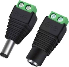 50pcs Male & 50pcs Female DC Power Jack Adapter Connector 2.1x5.5mm Plug