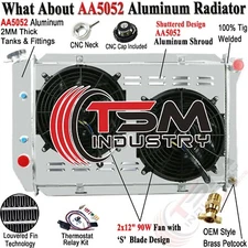 3 Row Radiator Shroud Fan For 1969-1972 Ford Mustang Torino Mercury Cougar V8