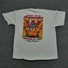 Sligshot T Shirt Adult XLWhite Roller Coaster Amusement Park Ride Theme