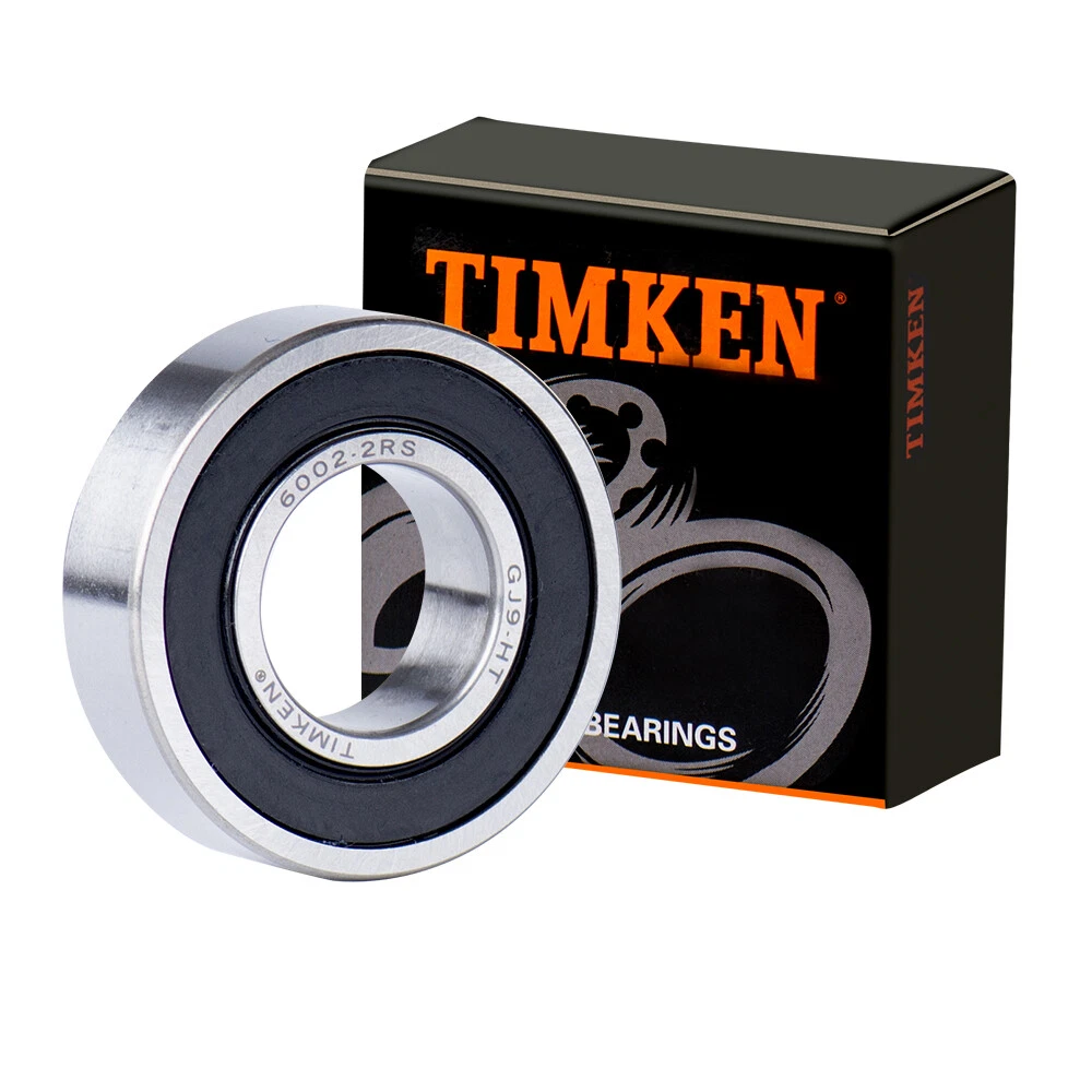TIMKEN 6002-2RS 15x32x9mm Double Sealed Rubber Ball Bearing