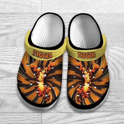 Tigger Crocband Clogs Shoes, Tigger Clogs Shoes