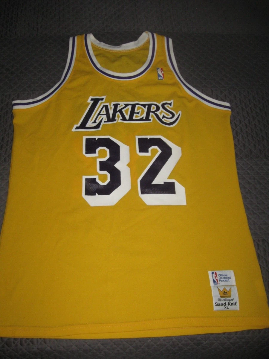 Vintage MacGregor Sand Knit NBA Magic Johnson Los Angeles Lakers