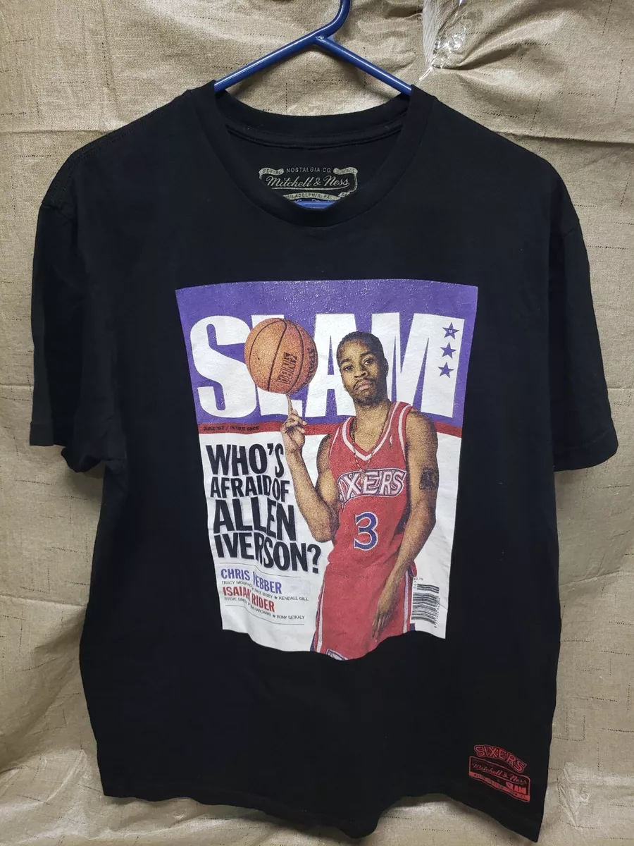 Mitchell Ness Slam Magazine Iverson Cover Black T-Shirt