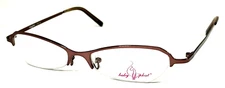 BABY PHAT MOD.105 NOS Dark Brown Half Rimless Eyeglasses Frame 50-16-140