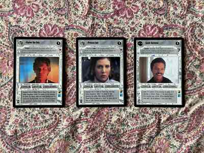 Star Wars CCG Cloud City Captain Han Solo Princess Leia Lando Calrissian Bundle