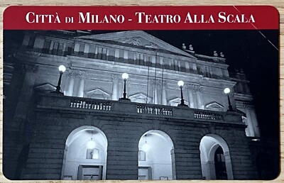 CARTA TELEFONICA TEATRI D'OPERA D'ITALIA TEATRO ALLA SCALA