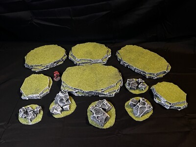 Wargaming Terrain Modular Grassy Hills Compatible With Warhammer 40k / Dnd