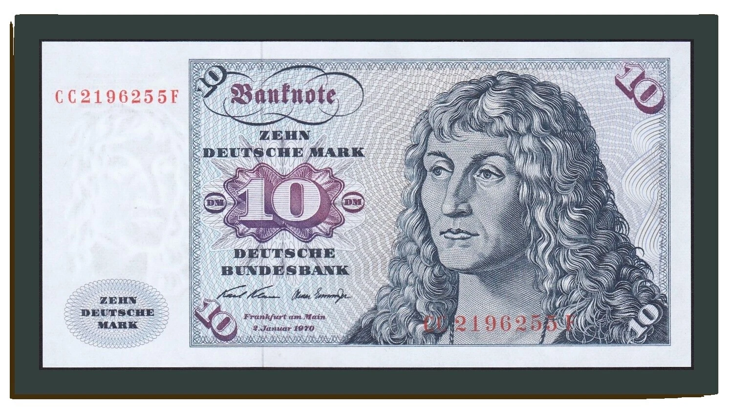 1970 billetes de Alemania