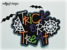 CRAFTECAFE HALLOWEEN KID TITLE Premade paper piecing scrapbook die cut piece 3D