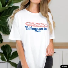 Funny French Shirt Gift Retro Style Baguette Meme Tee France Lover Baker TShirt