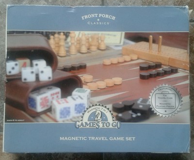 Front Porch Classics Magnetic Travel Game Set Tin Case Superb