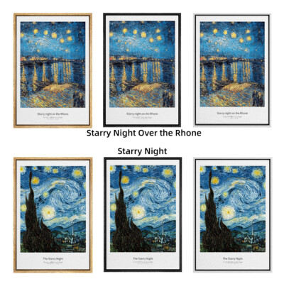 Vincent Van Gogh Starry Night Framed Art Print Canvas Wall Art