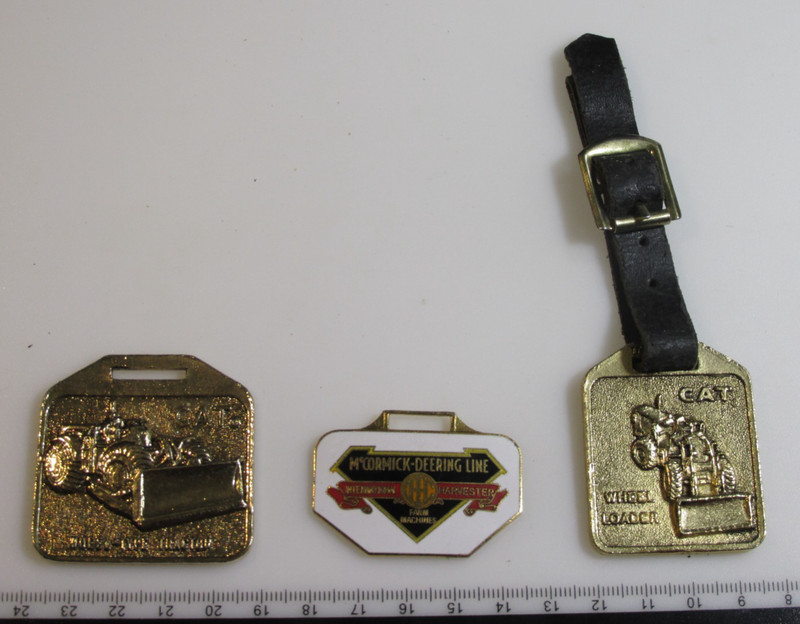 WATCH KEY CAR FOBS CAT TRACTOR INTERNATIONAL HARVESTER ADVERTISING WALKER 3PCS