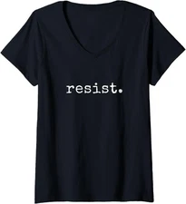 Resist I Political Protest Presidential Politic Ladies' V-Neck Tshirt