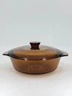Anchor Hocking 1 Qt. Amber Covered Casserole Baking Dish 436 Fire King Vintage