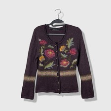 Peruvian Connection Cardigan Women XS Purple ...