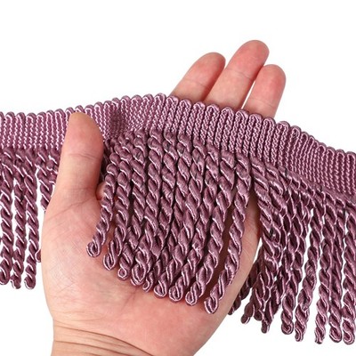 Lila Fransenbesatz, 5 Yards x 4 Zoll für Vorhang & Sofa