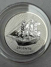 Cook Islands Bounty 1/4 oz Fine Silver Coin BU 25 Cents .9999