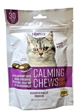 Sentry Calming Chews for Cats 4 oz Stress Relief  for Anxious Cats