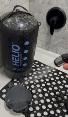 #ad NEMO HELIO Portable Pressure Shower Camping Outdoor Solar Heated 7 Foot Hose $34.99