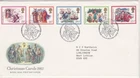 GB Stamps First Day Cover Christmas Xmas Carols, church, singing, holly SHS 1982