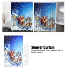 Christmas Curtains Durable Wear-Resistant Bathroom Curtain For Home Hotel