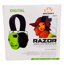 WALKER'S GWP-SF-DRSEM-HVG DIGITAL LOW-PROFILE MUFF (HI-VIZ GREEN)