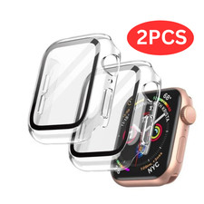 2pcs Case with Built-in Screen Protector for Apple Watch Series SE/6/5/4/3/2/1