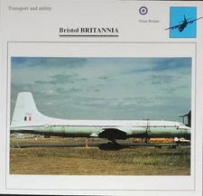 Bristol Britannia Plane Picture Original Vtg Aircraft Detail Collector Card