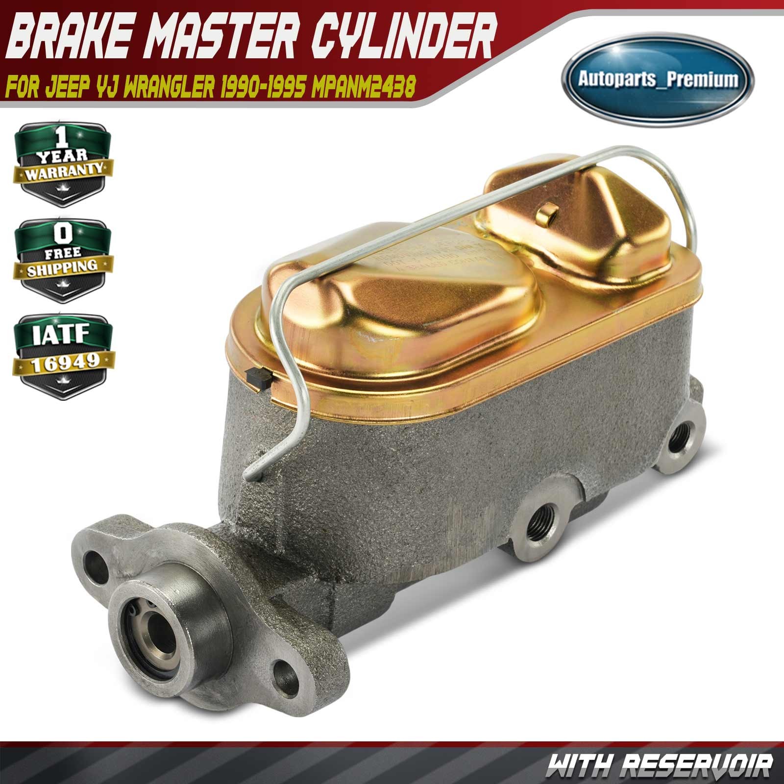 Brake Master Cylinder with Reservoir for Jeep YJ Wrangler 1990-1995 MPANM2438