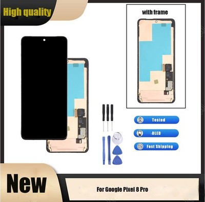 OLED LCD Display Digitizer for Google Pixel 8 Pro Touch Screen with Frame SDE